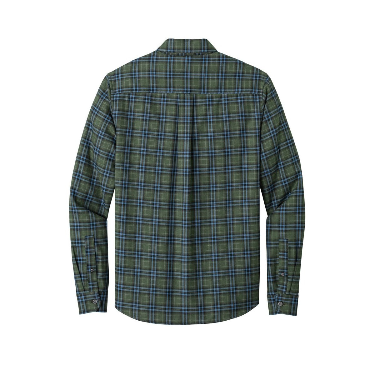Soft Olive Plaid - Back