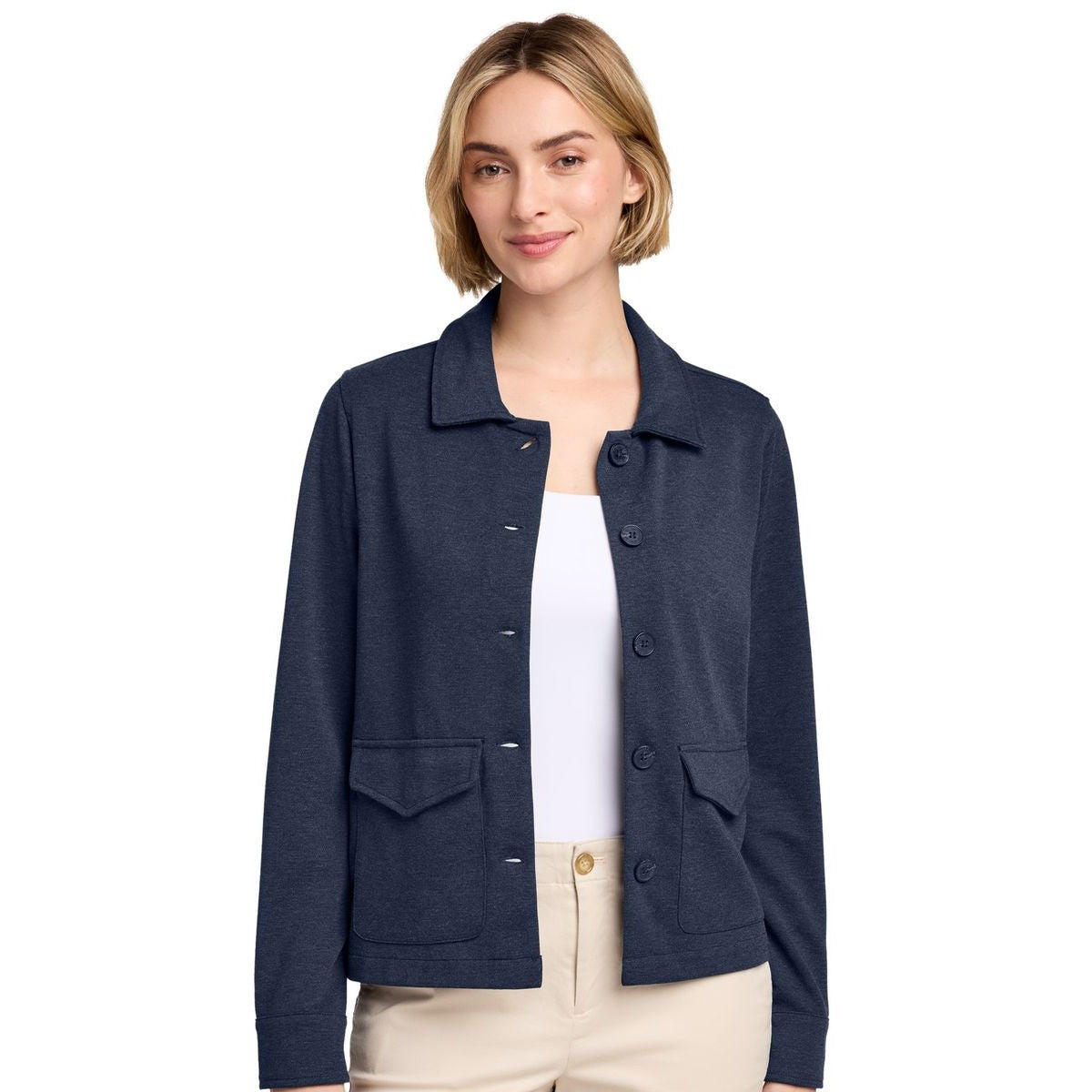 Navy Blazer Heather - Model