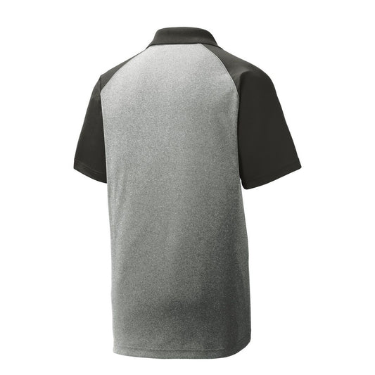 Sport-Tek PosiCharge RacerMesh Raglan Heather Block Polo - Back