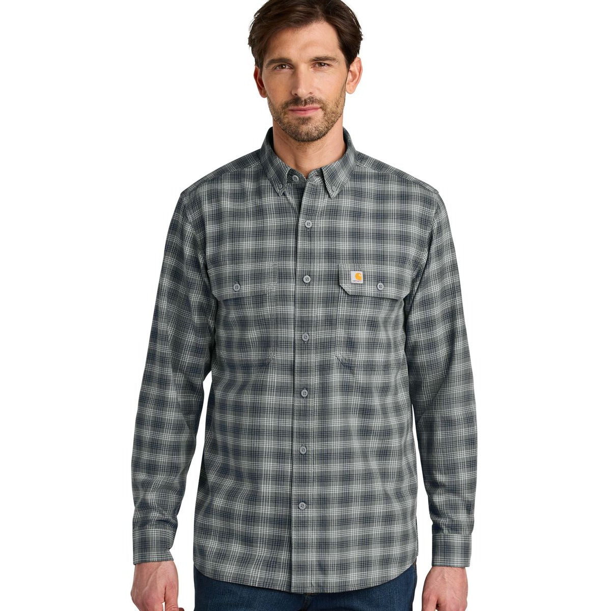 Plaid Steel Navy - Model