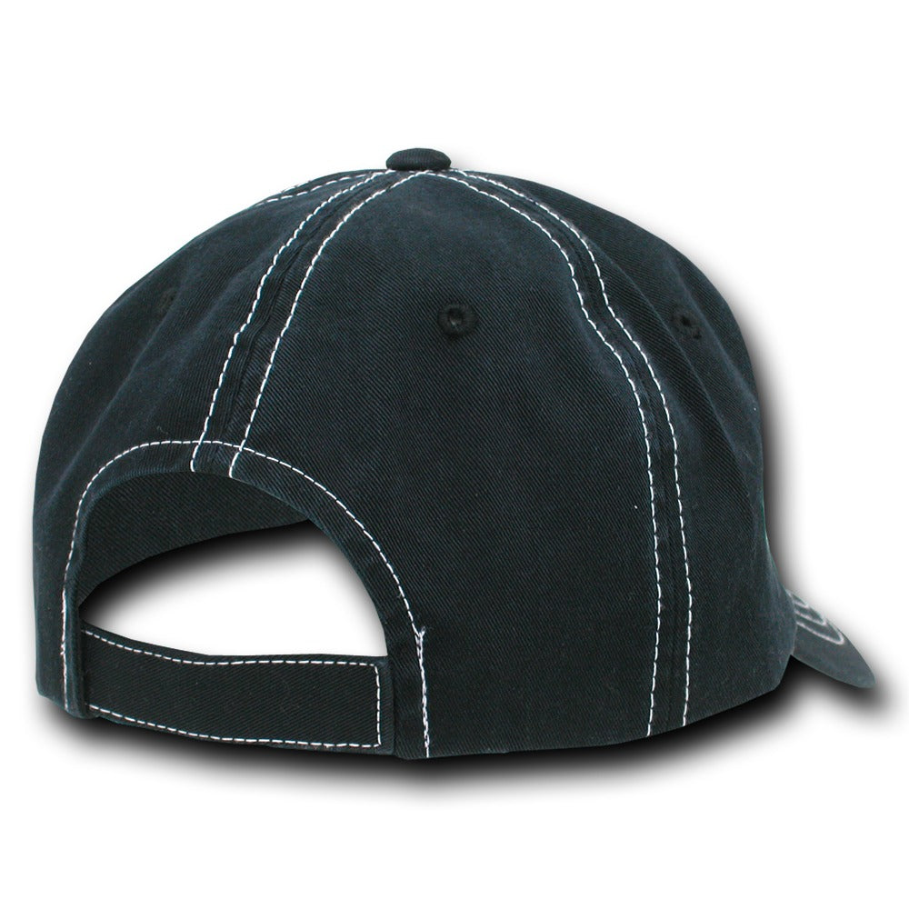 6 Panel Low Profile Relaxed Contra-Stitch Dad Hat - Detail