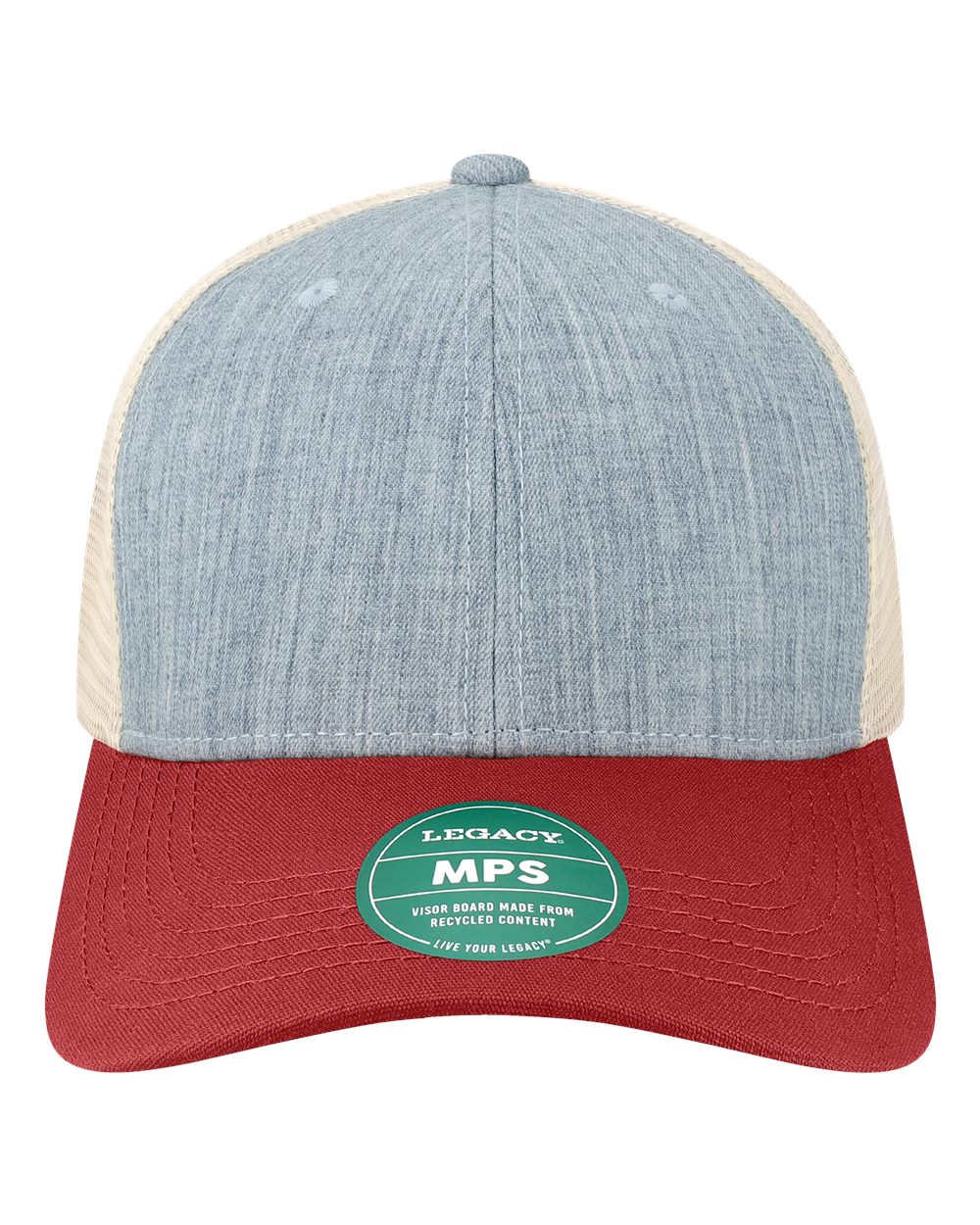 Melange Light Blue/ Cardinal/ Stone - Front