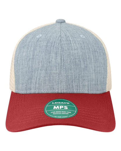 Melange Light Blue/ Cardinal/ Stone - Front