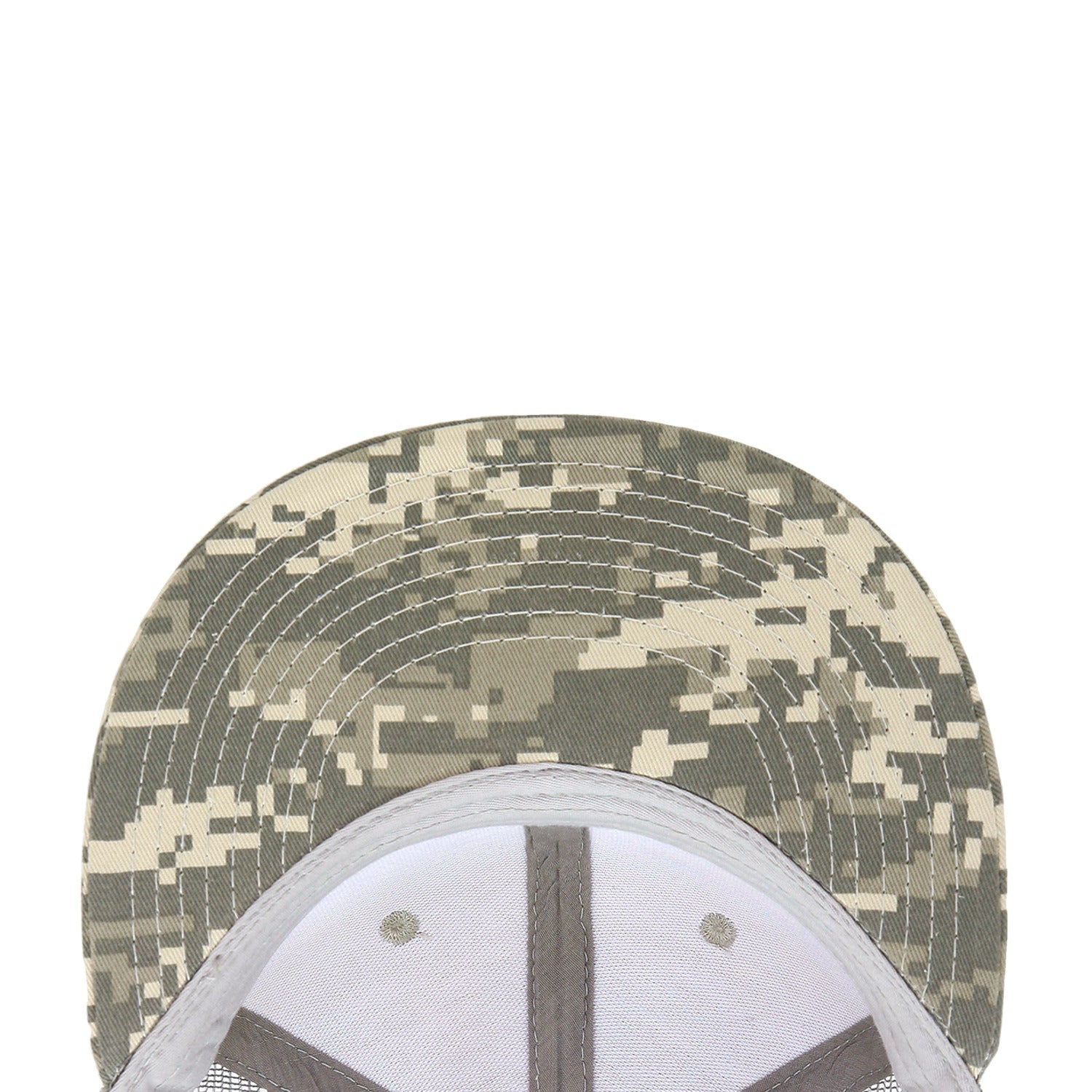 6 Panel High Profile Structured Camo Trucker - Detail