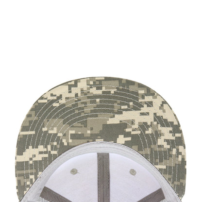 6 Panel High Profile Structured Camo Trucker - Detail