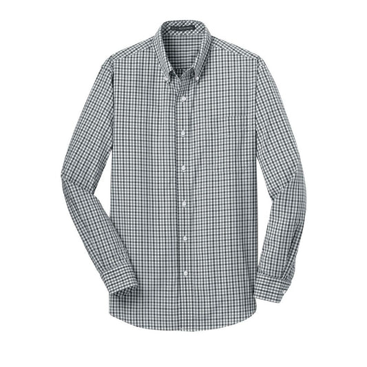 Port Authority Long Sleeve Gingham Easy Care Shirt - Front