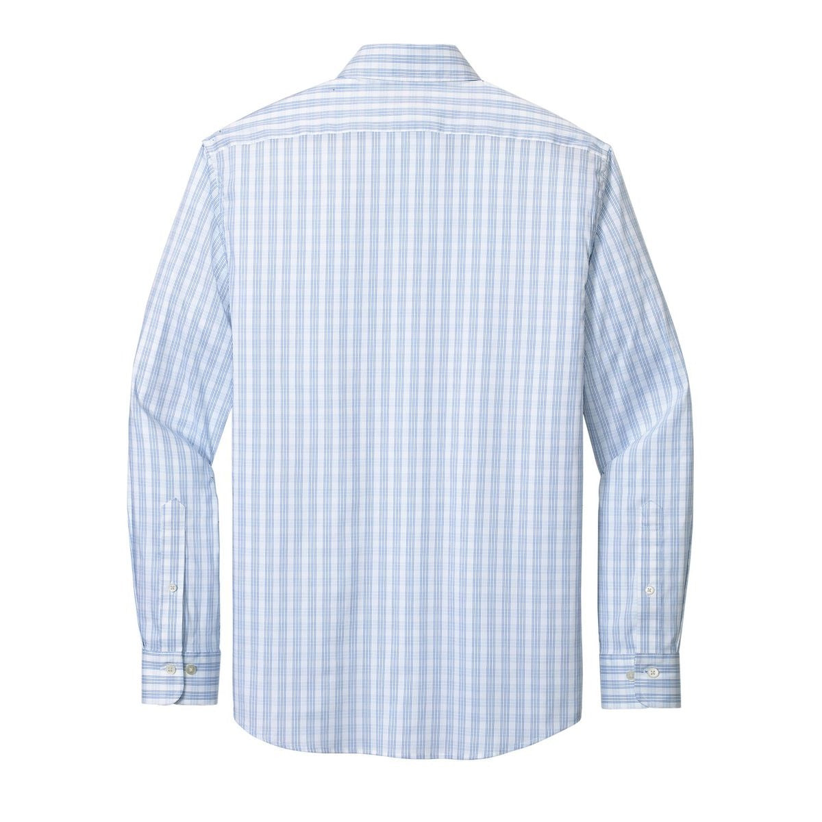 White/ Newport Blue Grid Check - Back