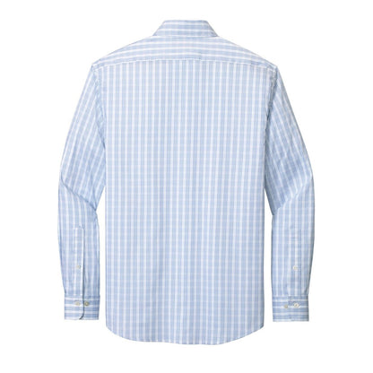 White/ Newport Blue Grid Check - Back