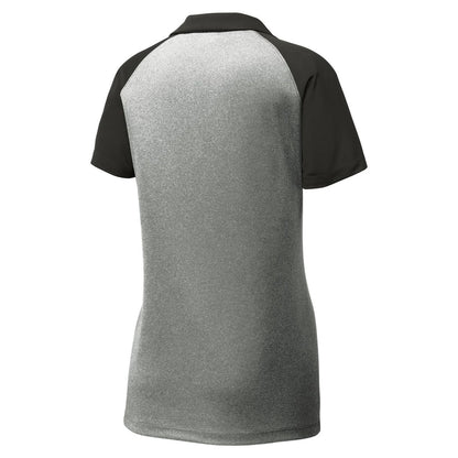 Sport-Tek Women's PosiCharge RacerMesh Raglan Heather Block Polo - Back