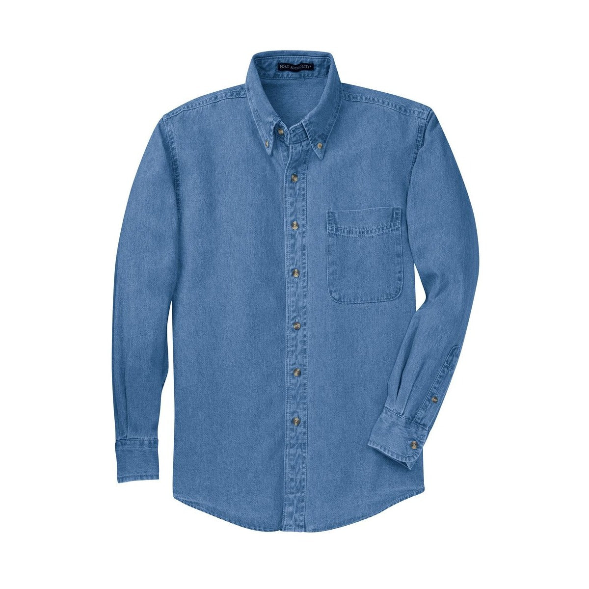 Port Authority Long Sleeve Denim Shirt - Front