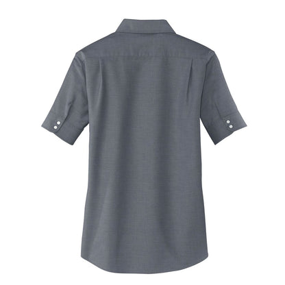 Port Authority Women's Short Sleeve SuperPro Oxford Shirt - Back