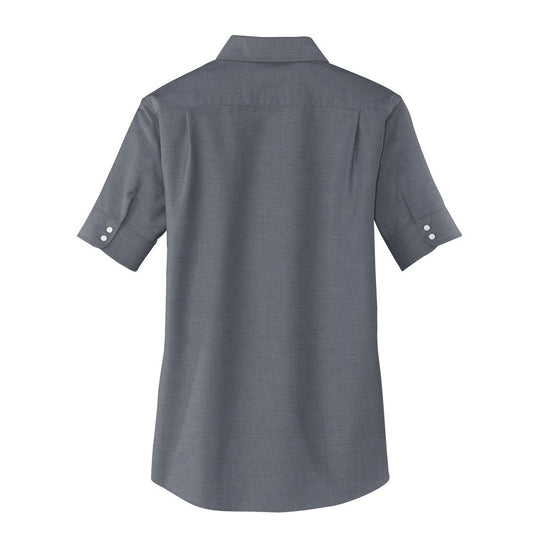 Port Authority Women's Short Sleeve SuperPro Oxford Shirt - Back