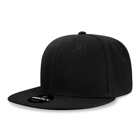 6 Panel High Profile Structured Acrylic/Polyester Snapback - Front