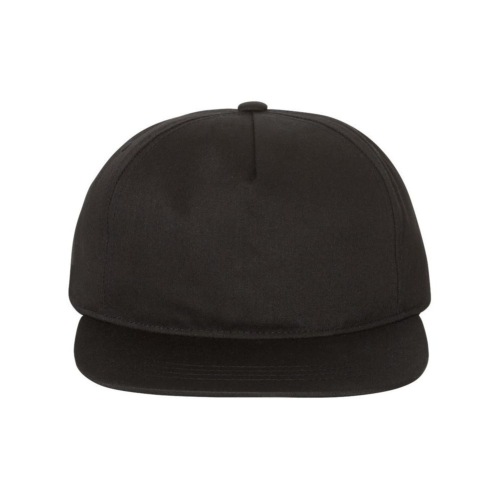 Lightly-Structured Five-Panel Snapback Cap - Front