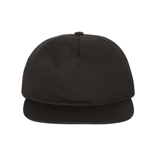 Lightly-Structured Five-Panel Snapback Cap - Front