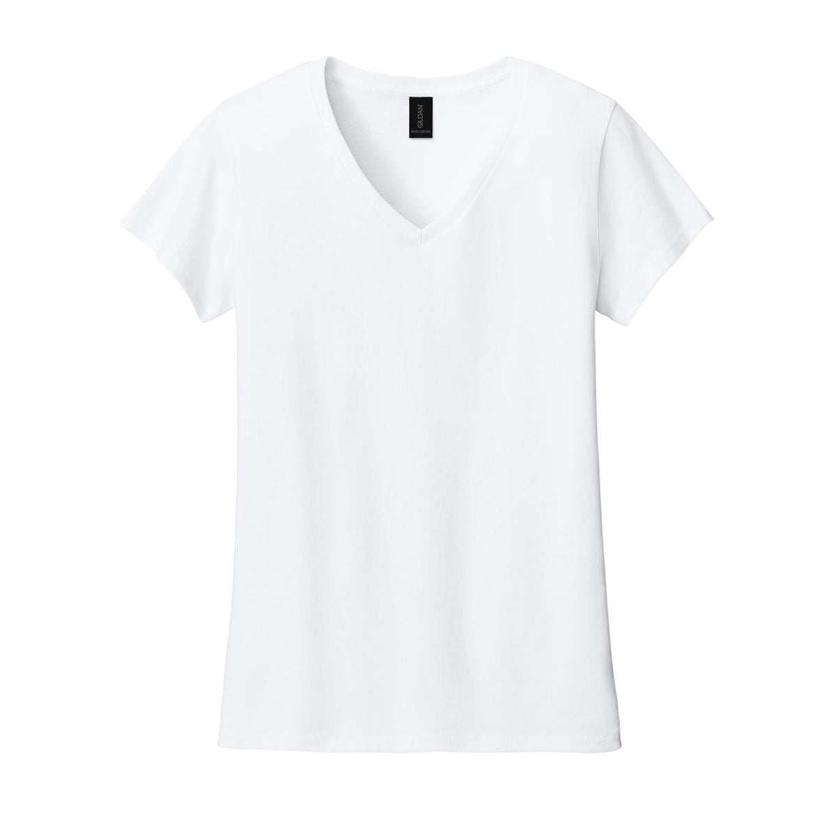 Gildan Women's Heavy Cotton 100% Cotton V-Neck T-Shirt - Front