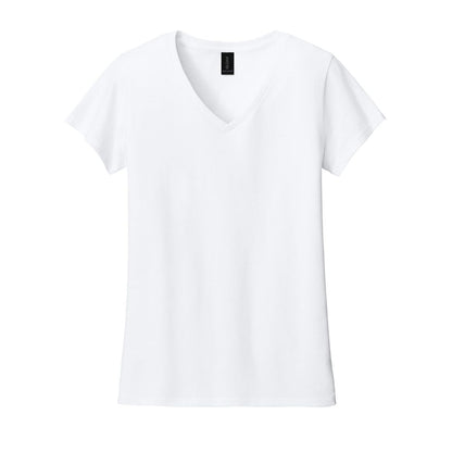 Gildan Women's Heavy Cotton 100% Cotton V-Neck T-Shirt - Front