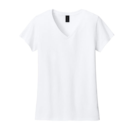 Gildan Women's Heavy Cotton 100% Cotton V-Neck T-Shirt - Front