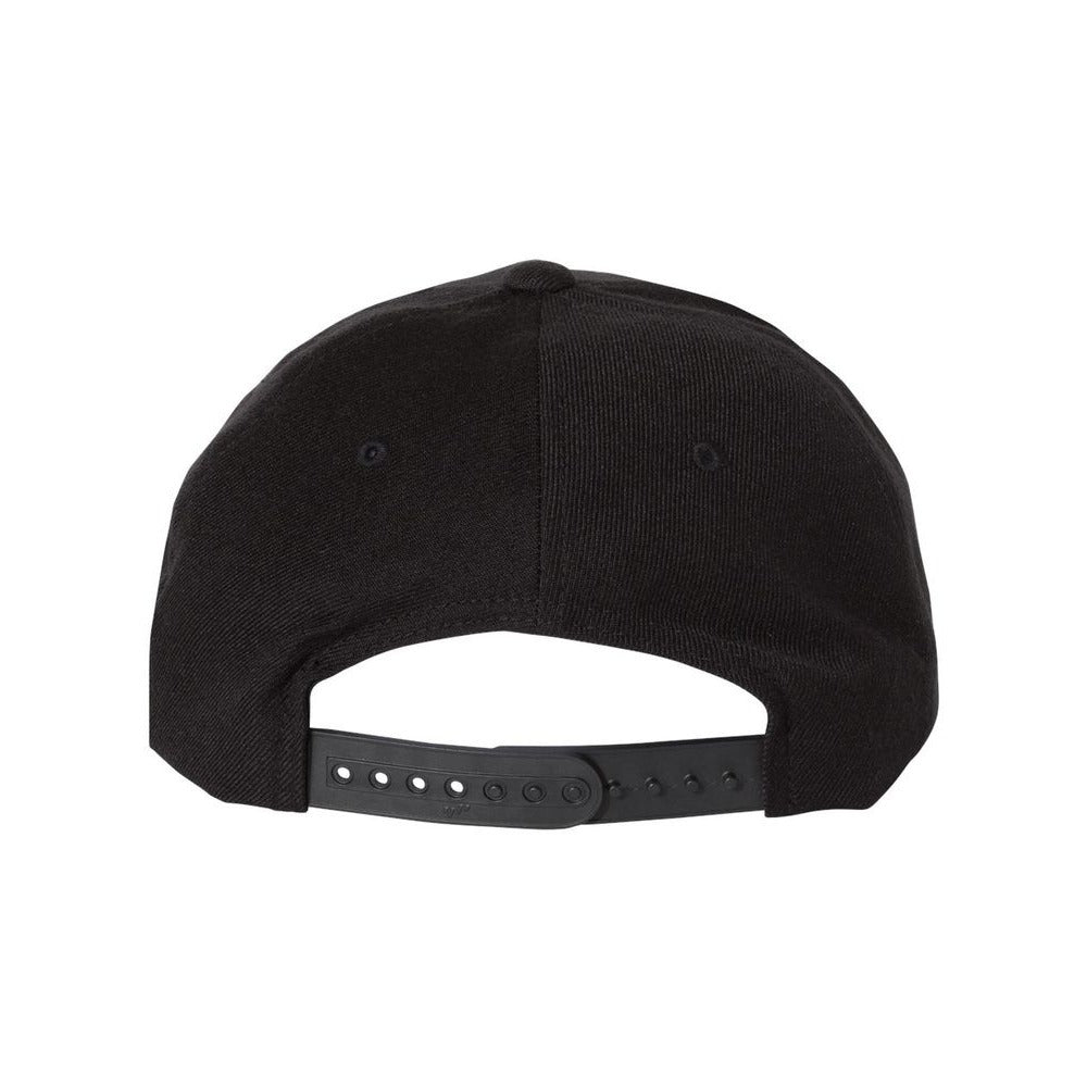 Premium Five-Panel Curved Bill Snapback Cap - Back