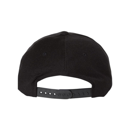 Premium Five-Panel Curved Bill Snapback Cap - Back