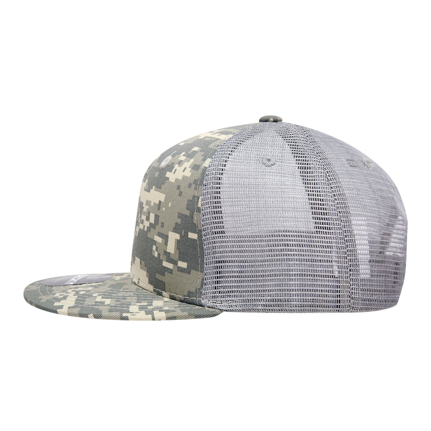 6 Panel High Profile Structured Camo Trucker - Detail