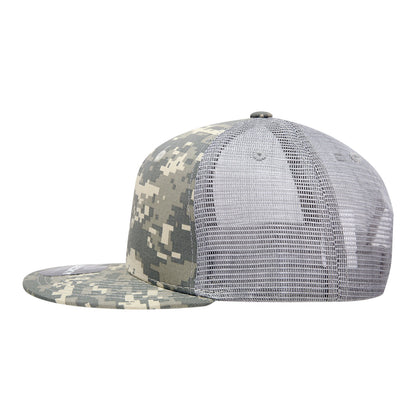 6 Panel High Profile Structured Camo Trucker - Detail