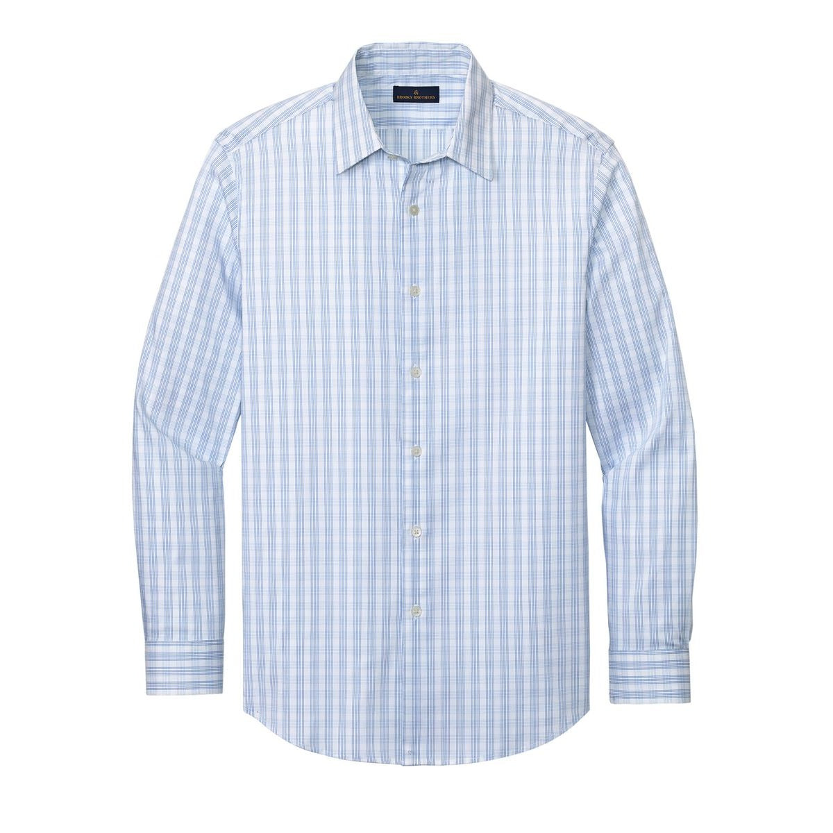White/ Newport Blue Grid Check - Front