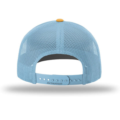 White/ Columbia Blue/ Yellow - Back