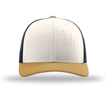 Cream/ Navy/ Amber Gold - Front