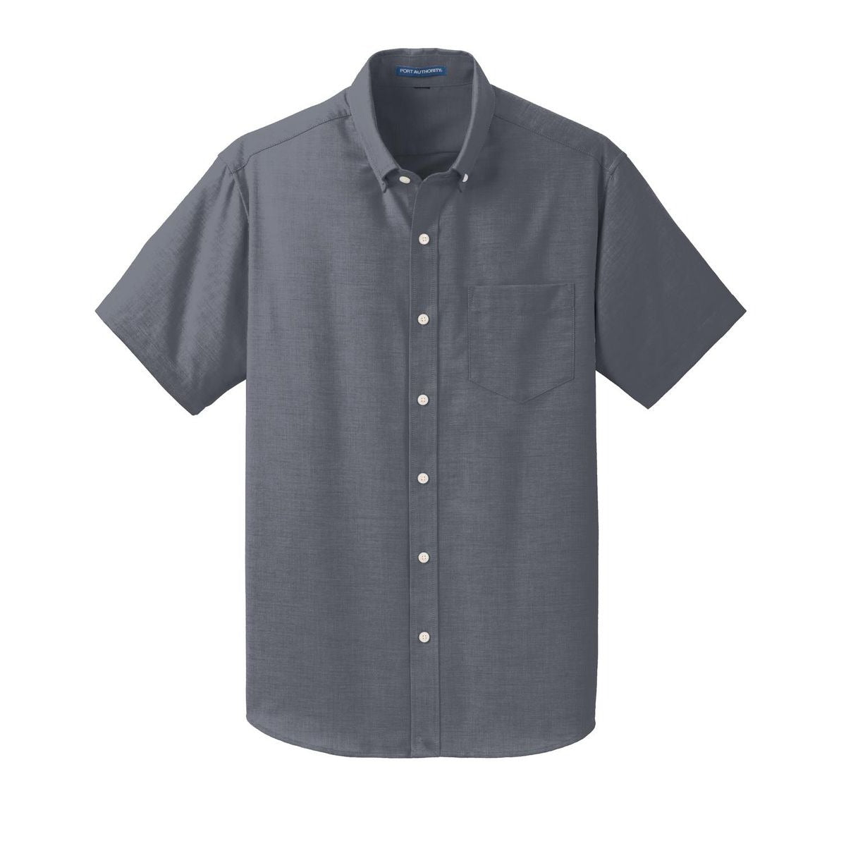 Port Authority Short Sleeve SuperPro Oxford Shirt - Front