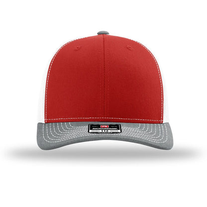Red/ White/ Heather Grey - Front