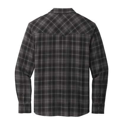 Port Authority Long Sleeve Ombre Plaid Shirt - Back