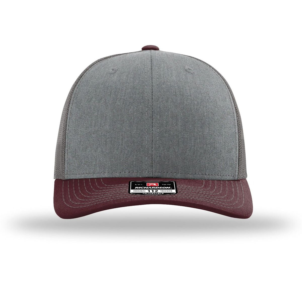 Heather Grey/ Charcoal/ Maroon - Front