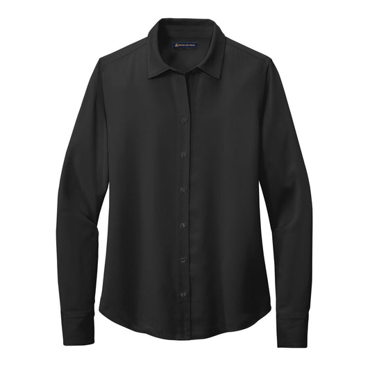 Brooks Brothers Women's Full-Button Satin Blouse - Front