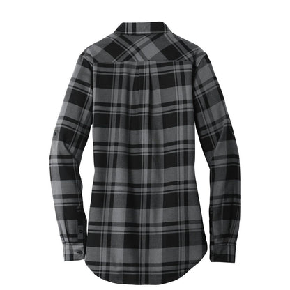 Port Authority Women's Plaid Flannel Tunic - Back