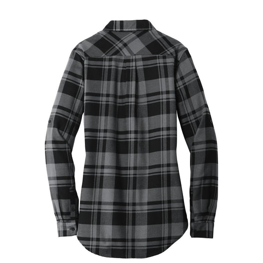 Port Authority Women's Plaid Flannel Tunic - Back