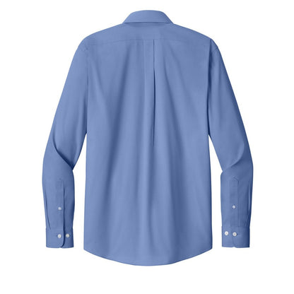 Brooks Brothers Wrinkle-Free Stretch Pinpoint Spread Collar Shirt - Back