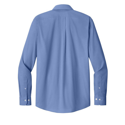 Brooks Brothers Wrinkle-Free Stretch Pinpoint Spread Collar Shirt - Back