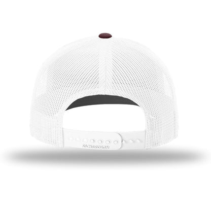Maroon/ White - Back