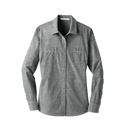 Port Authority Women's Slub Chambray Shirt - Front