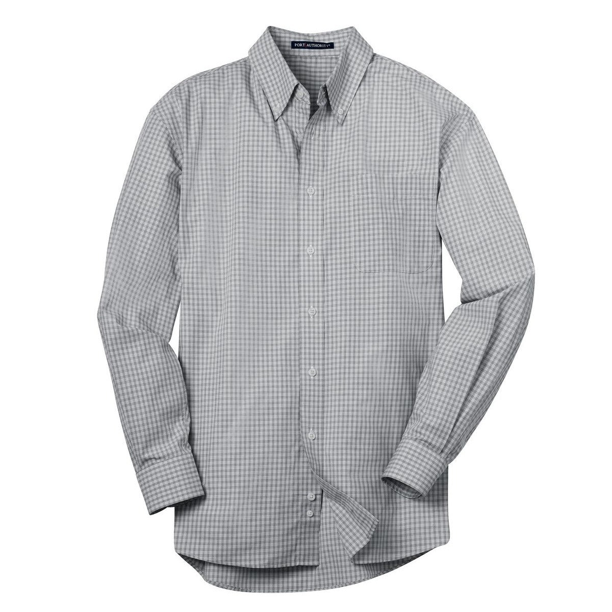Port Authority Plaid Pattern Easy Care Shirt - Front
