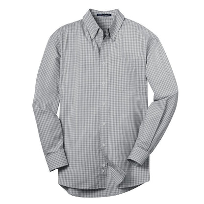 Port Authority Plaid Pattern Easy Care Shirt - Front
