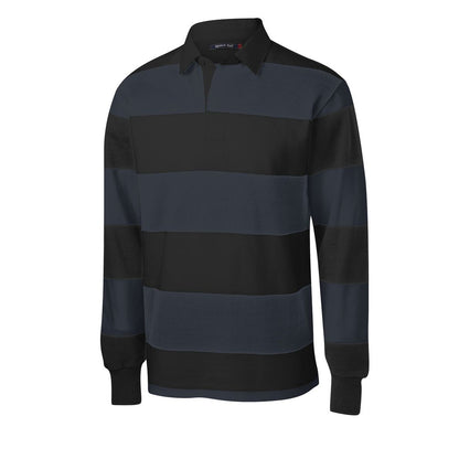 Sport-Tek Classic Long Sleeve Rugby Polo - Front