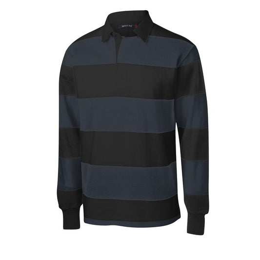 Sport-Tek Classic Long Sleeve Rugby Polo - Front