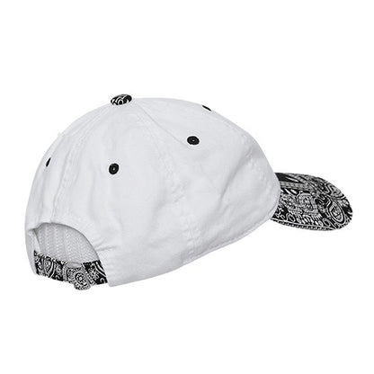 6 Panel Low Profile Relaxed Bandanna Bill Dad Hat - Detail