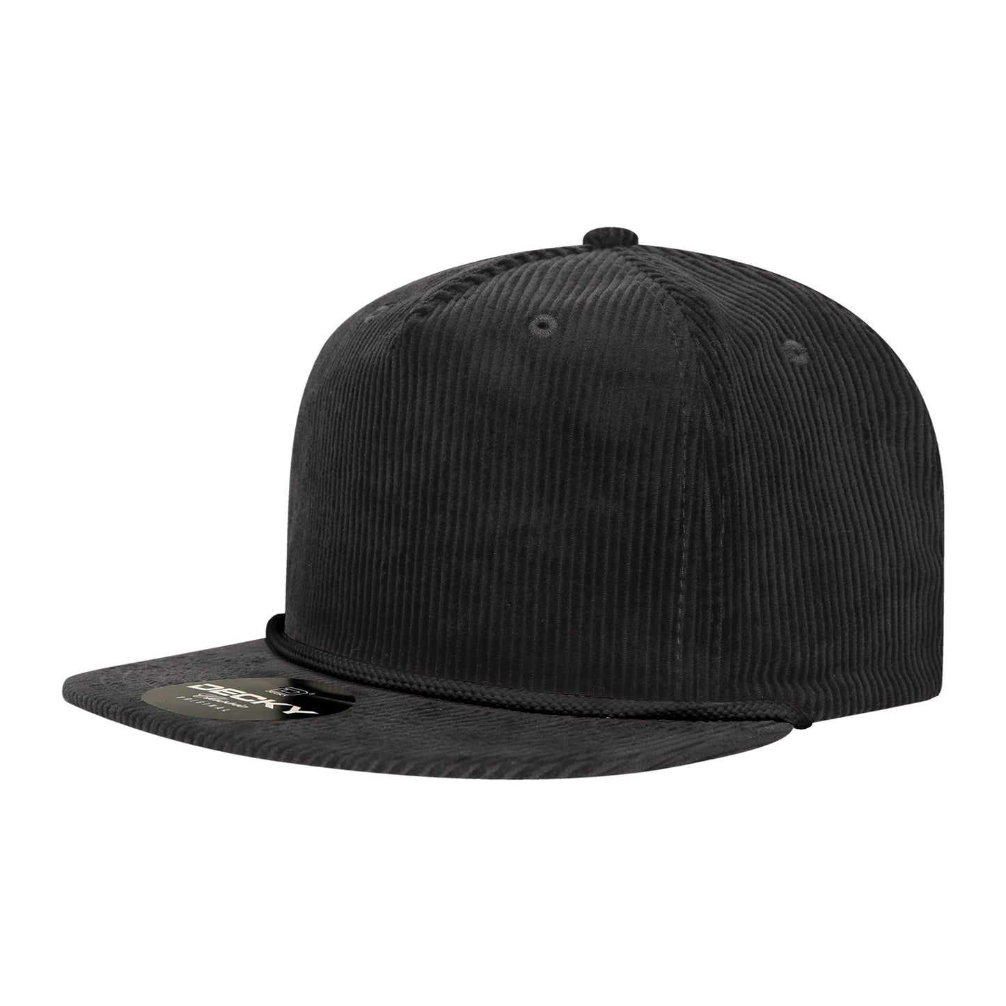 5 Panel High Profile Relaxed Corduroy Rope Hat - Front