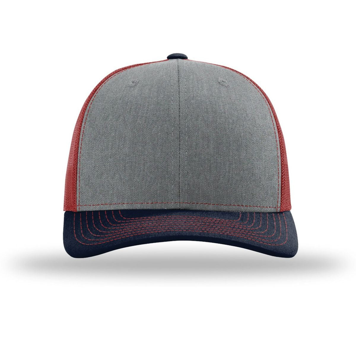 Heather Grey/ Cardinal/ Navy - Front