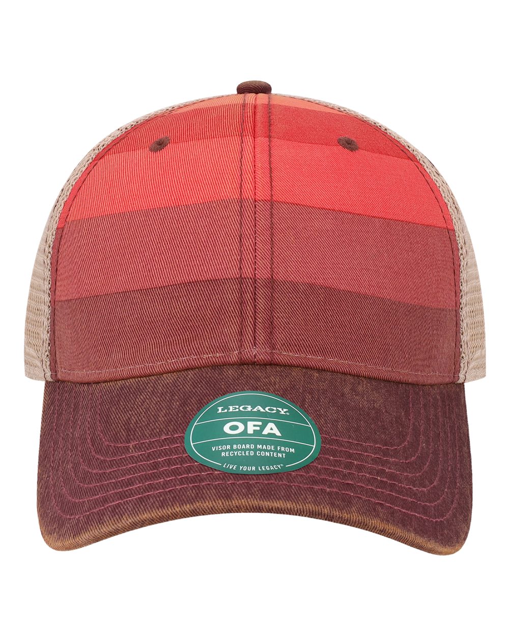 Red Stripe/ Khaki - Front