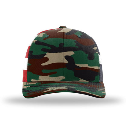 Green Camo/ Stars Stripes - Front