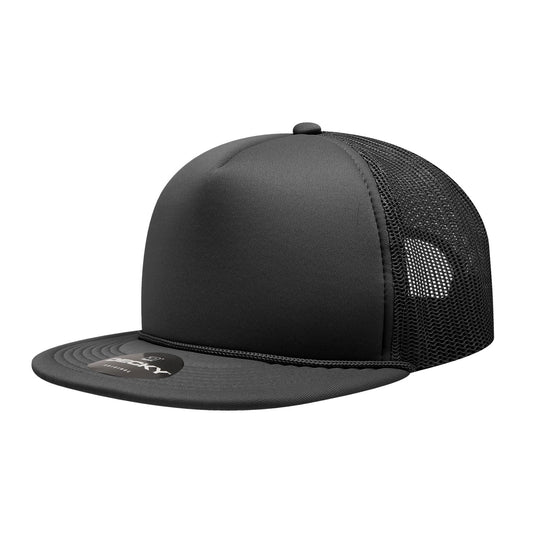 5 Panel High Profile Structured Foam Trucker - Front
